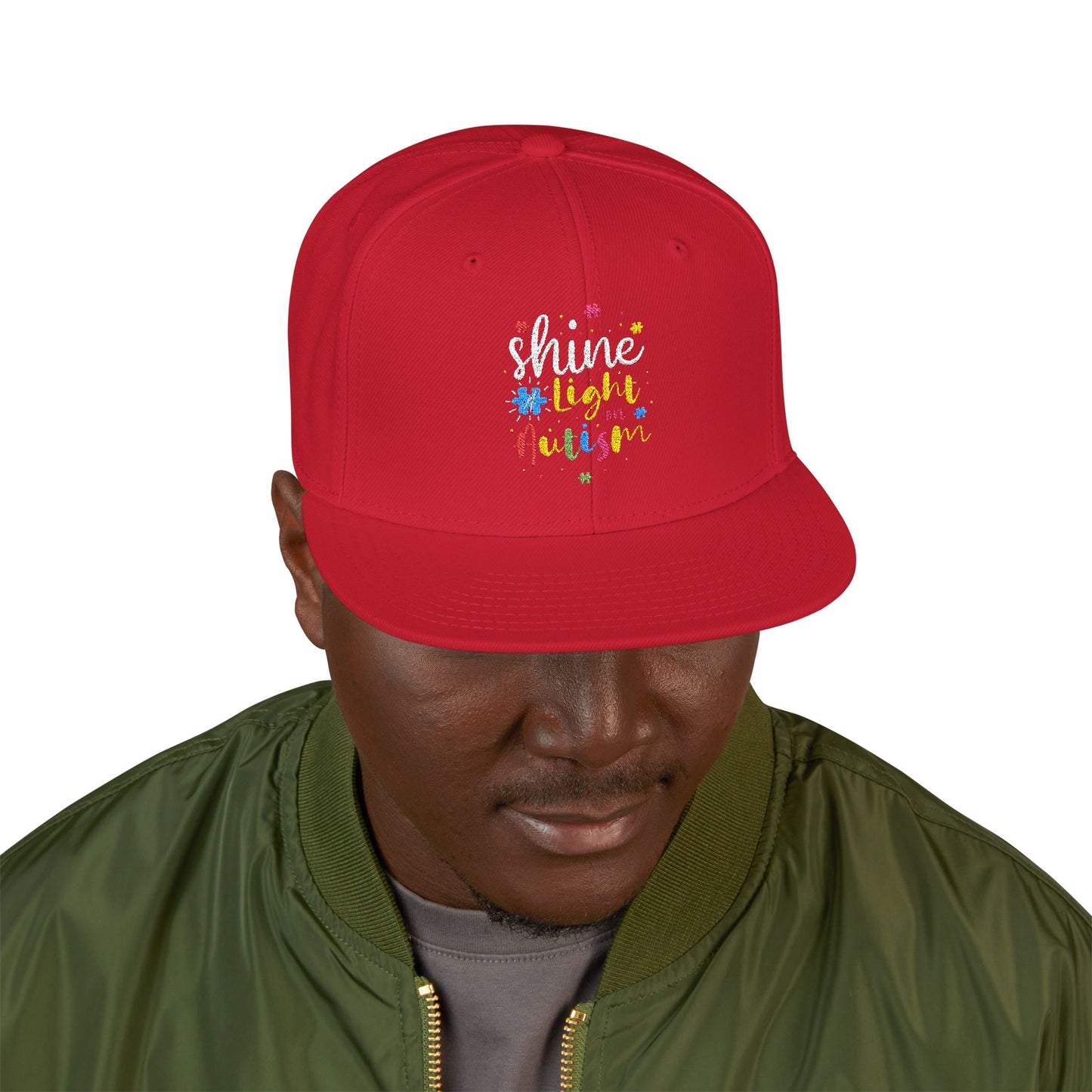 Shine Light Autism Colorful Snapback