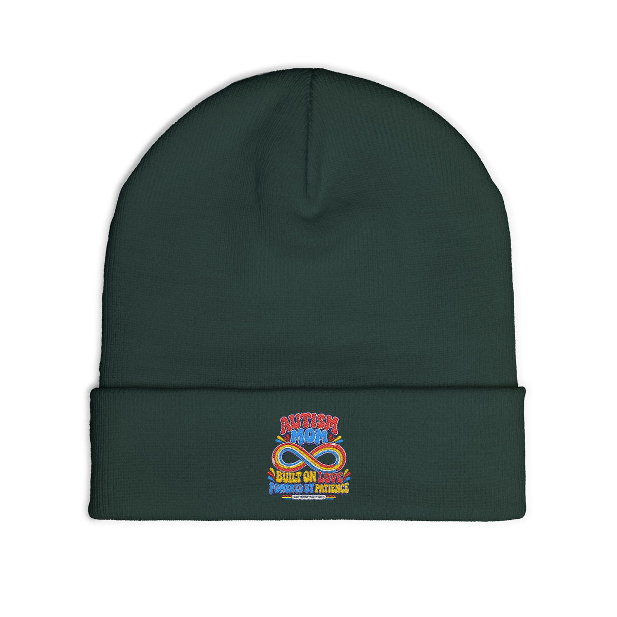 Autism Mom Embroidered Infinity Knit Beanie