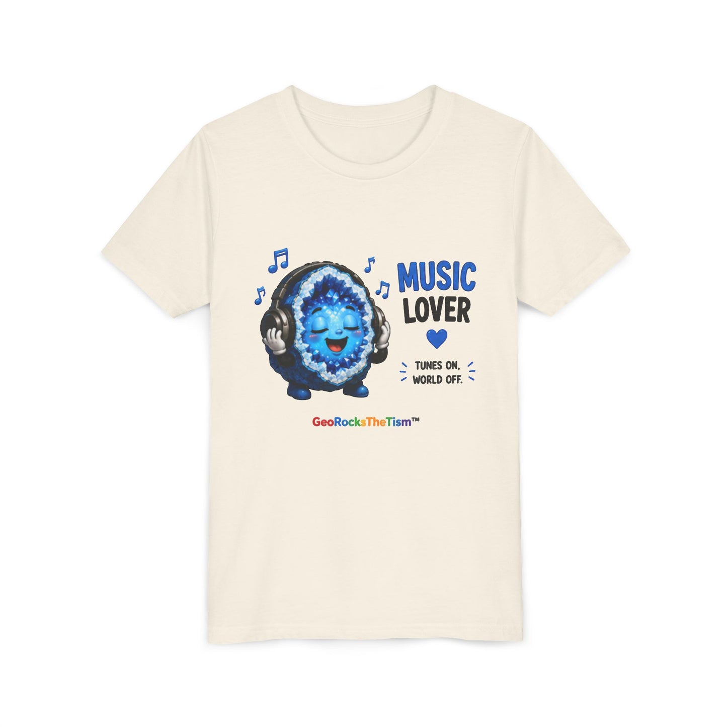 "Music Lover" Stimming Geode-Autism Self Sensory Regulation Youth Tee
