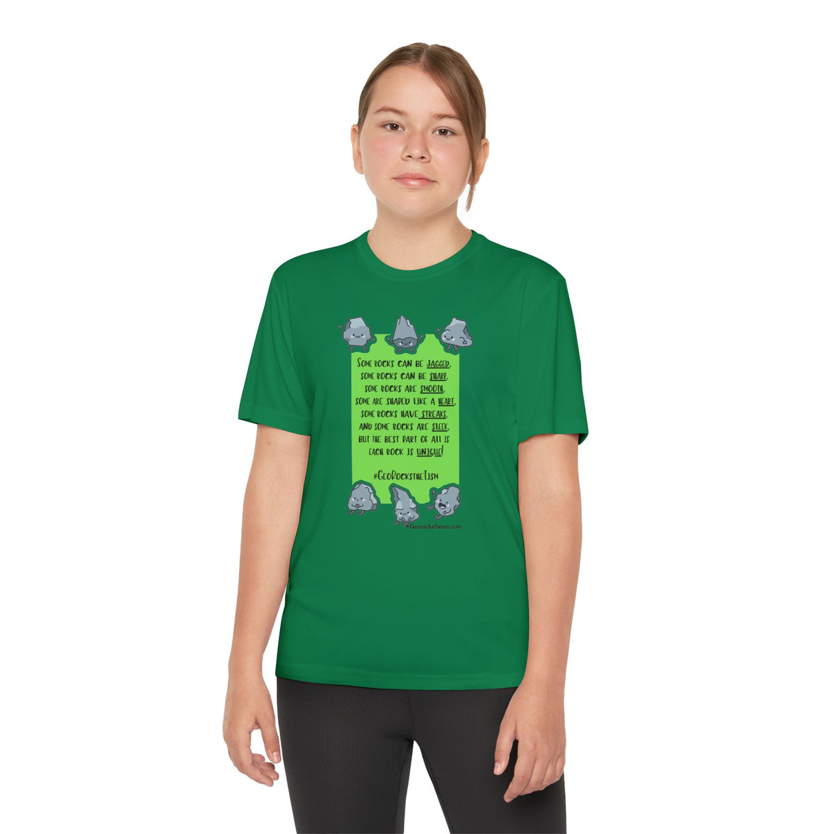 "Each Rock Is Unique" Youth Tee - Geo Rocks The 'Tism