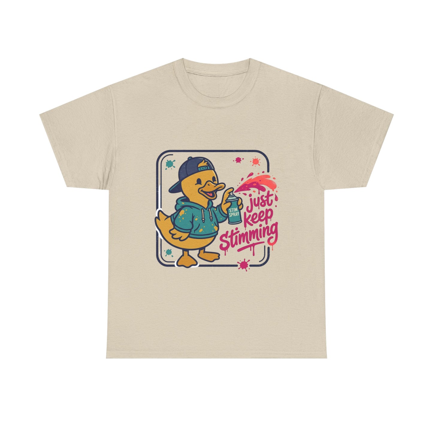 Graffiti Duck Tee-"Just Keep Stimming" Neurodiversity Awareness