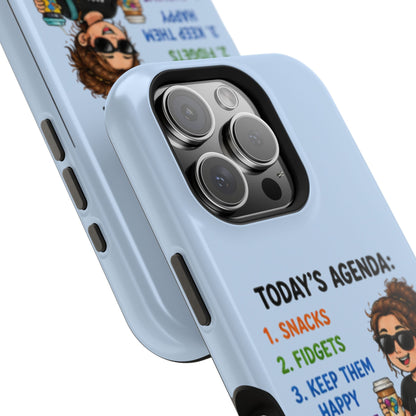 Nurse Mom Magnetic Impact-Resistant Phone Case — "Today's Agenda" Cute ER/Healthcare Gift - Geo Rocks The 'Tism