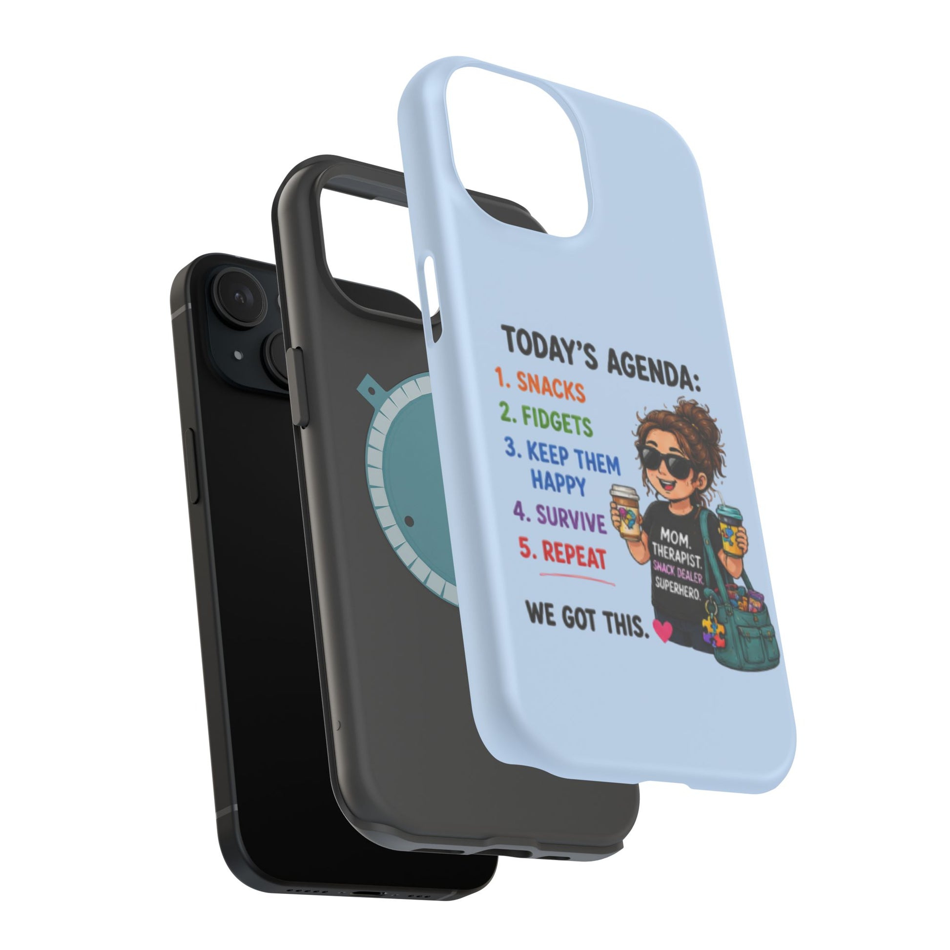 Nurse Mom Magnetic Impact-Resistant Phone Case — "Today's Agenda" Cute ER/Healthcare Gift - Geo Rocks The 'Tism