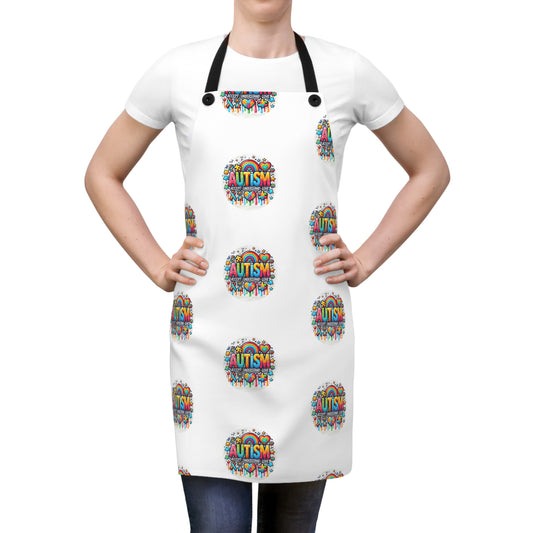 Autism Awareness Apron — Colorful Puzzle Heart Design