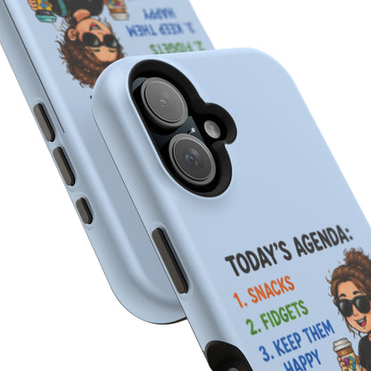 Nurse Mom Magnetic Impact-Resistant Phone Case — "Today's Agenda" Cute ER/Healthcare Gift - Geo Rocks The 'Tism