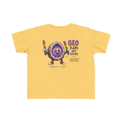 "Geo Flaps with Sticks" Stimming Geode Autism Self Sensory Regulation Toddler Tee