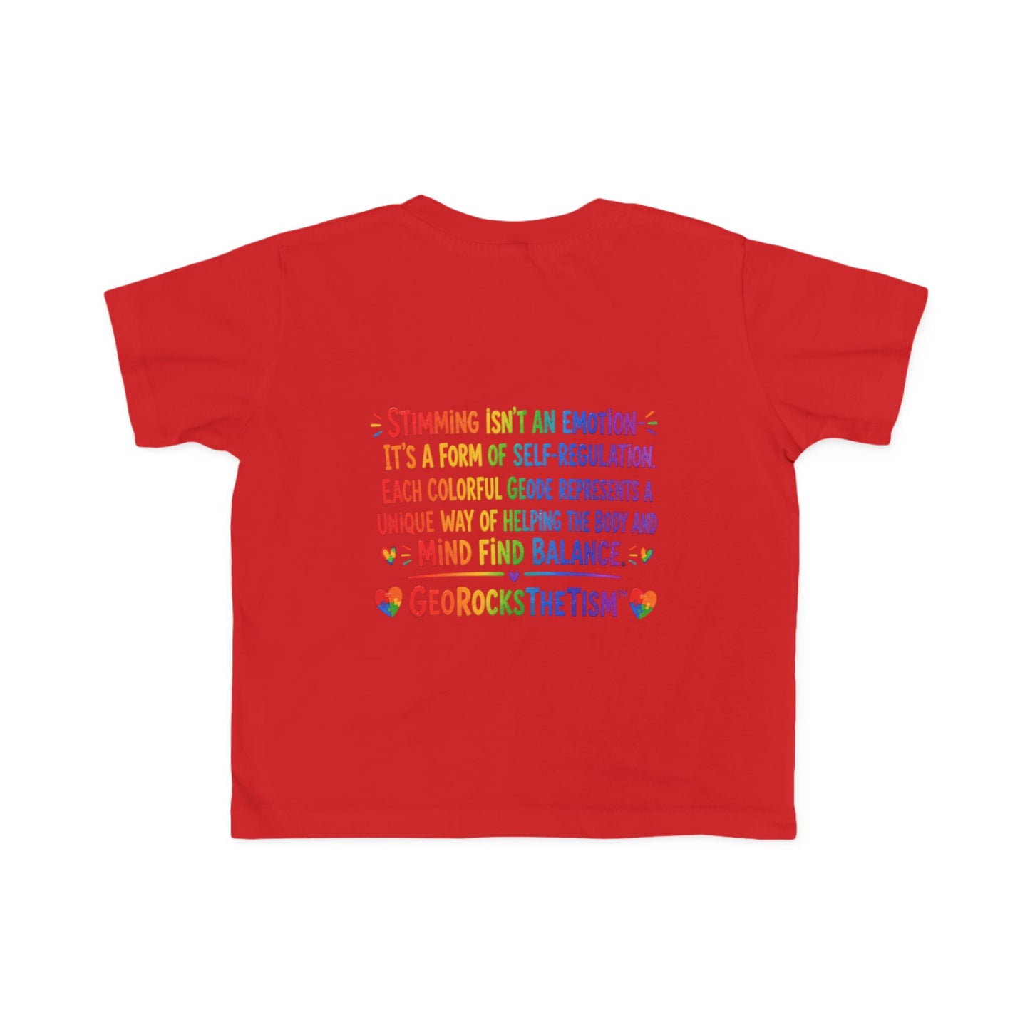"Geo Flaps with Sticks" Stimming Geode Autism Self Sensory Regulation Toddler Tee