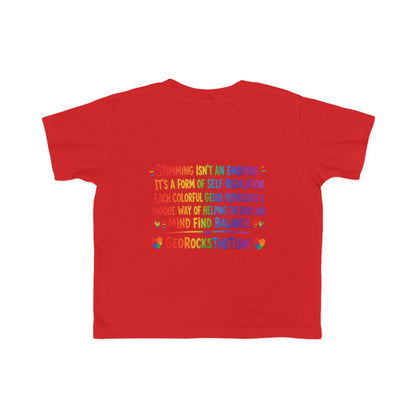 "Geo Flaps with Sticks" Stimming Geode Autism Self Sensory Regulation Toddler Tee