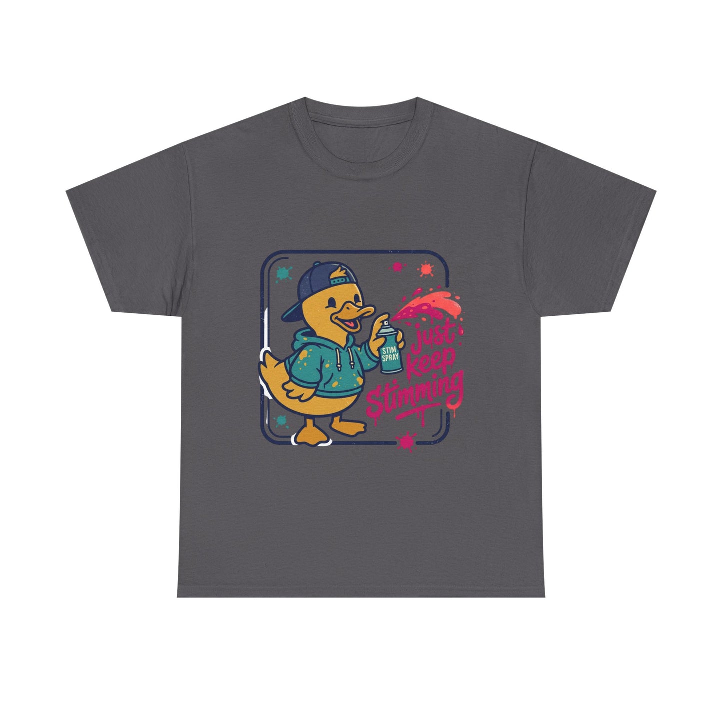 Graffiti Duck Tee-"Just Keep Stimming" Neurodiversity Awareness