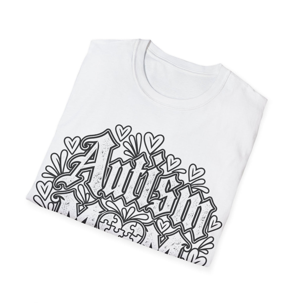 Autism Mom T-Shirt "Powered by Love, Patience & Advocacy"