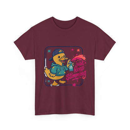 Graffiti Duck Tee-"Just Keep Stimming" Neurodiversity Awareness