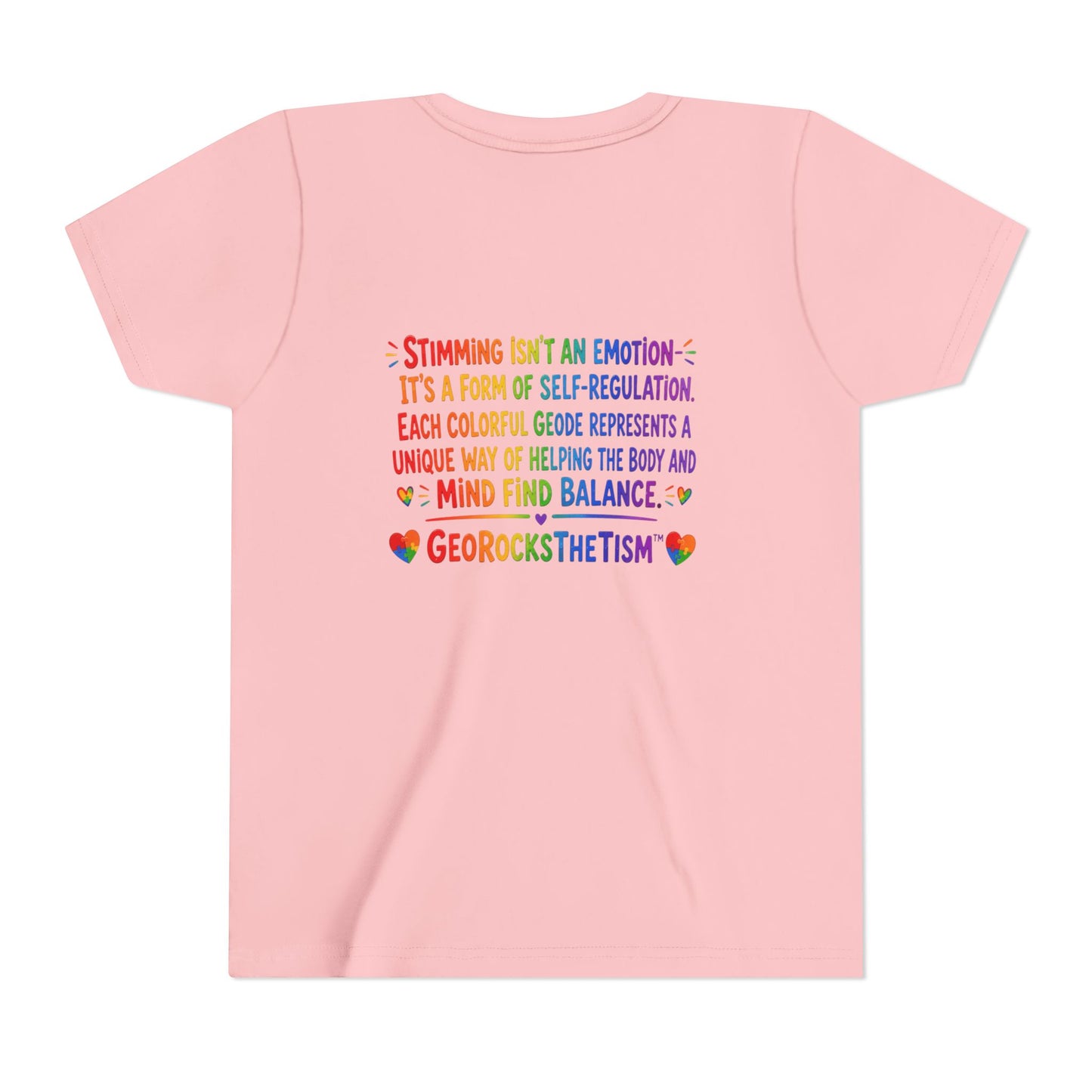"Covers Eyes" Stimming Geode -Autism Self Sensory Regulation Youth Tee