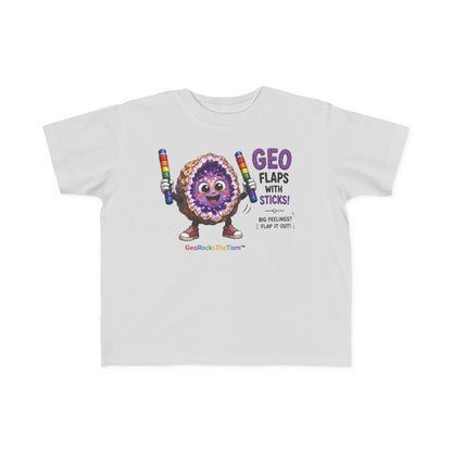 "Geo Flaps with Sticks" Stimming Geode Autism Self Sensory Regulation Toddler Tee