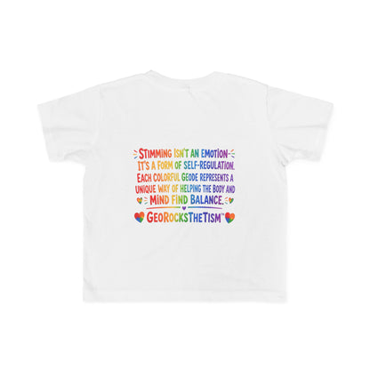 “Loves Soft Things” Stimming Geode Autism Self Sensory Regulation Toddler Tee