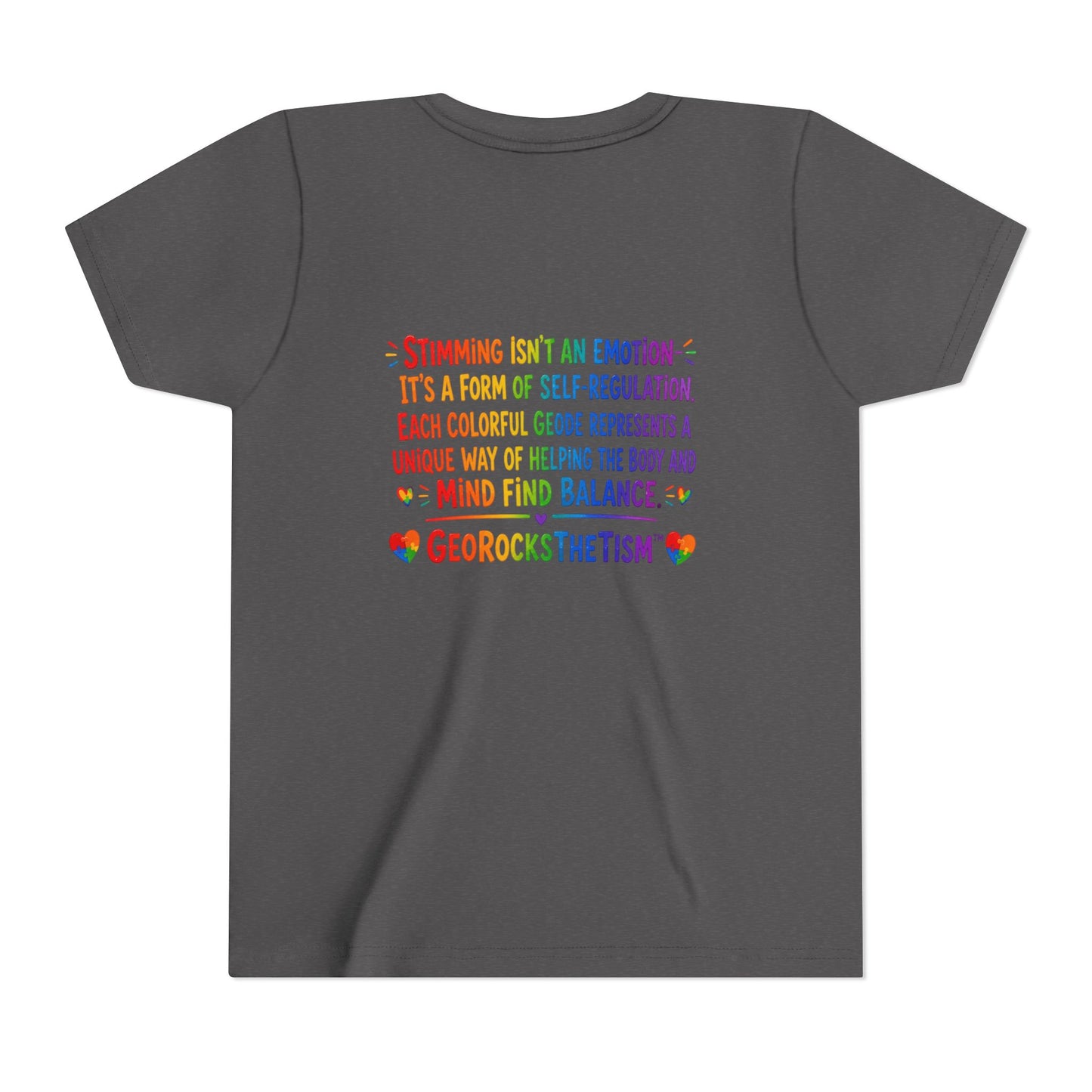 "Covers Eyes" Stimming Geode -Autism Self Sensory Regulation Youth Tee