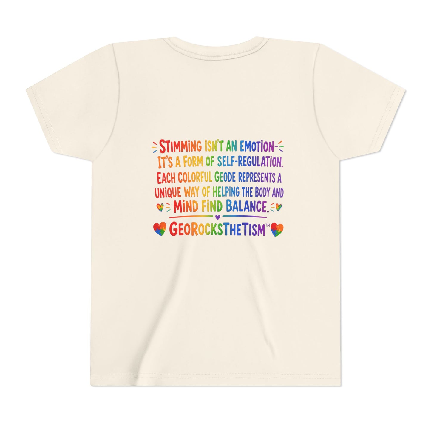 Stimming Colorful Geodes Education- Youth Tee