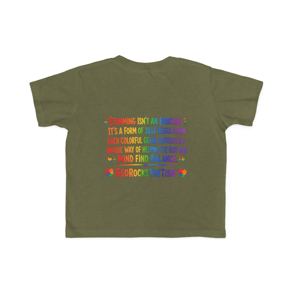 "Lines Up Toys" Stimming Geode Autism Self Sensory Regulation Toddler Tee - Geo Rocks The 'Tism