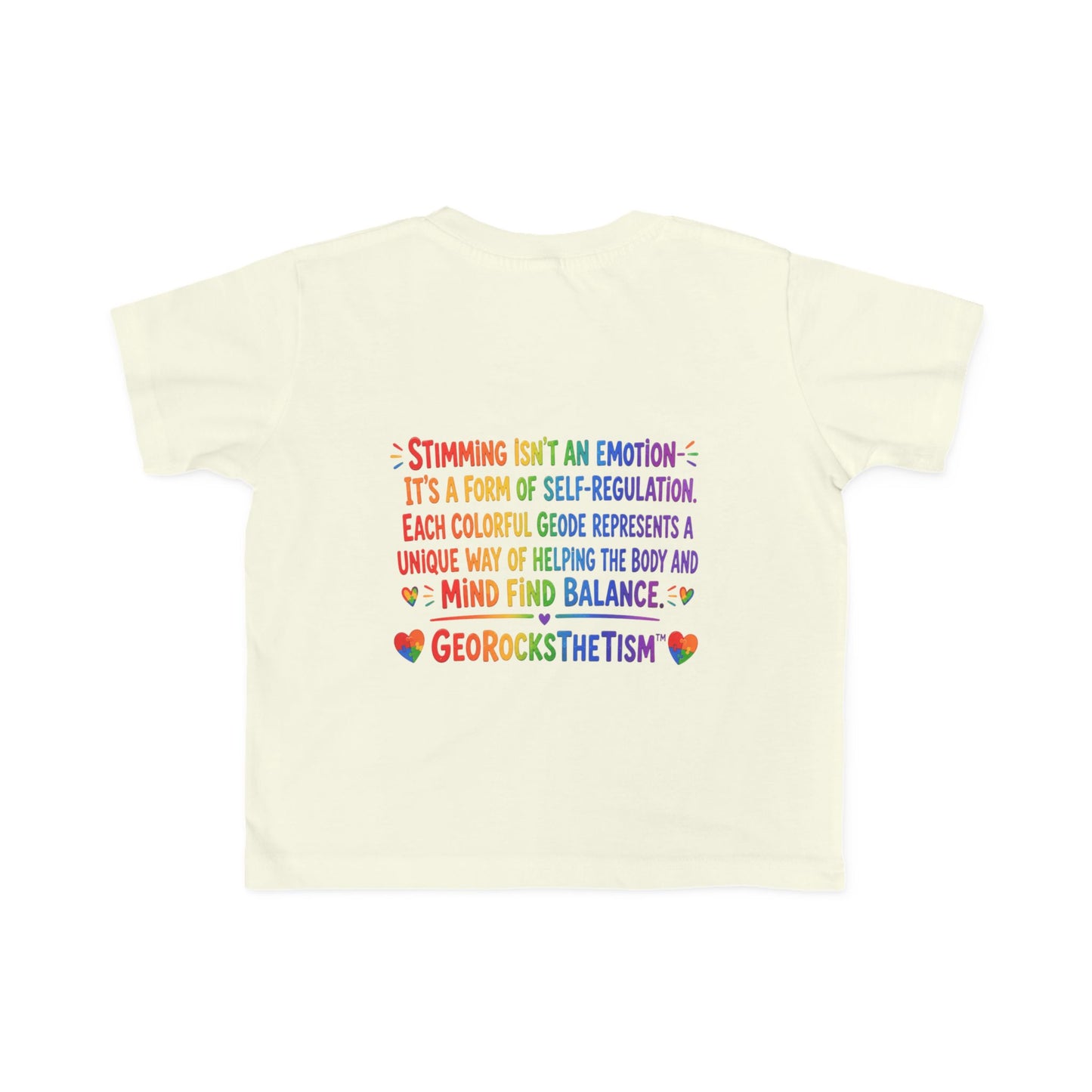 "Lines Up Toys" Stimming Geode Autism Self Sensory Regulation Toddler Tee