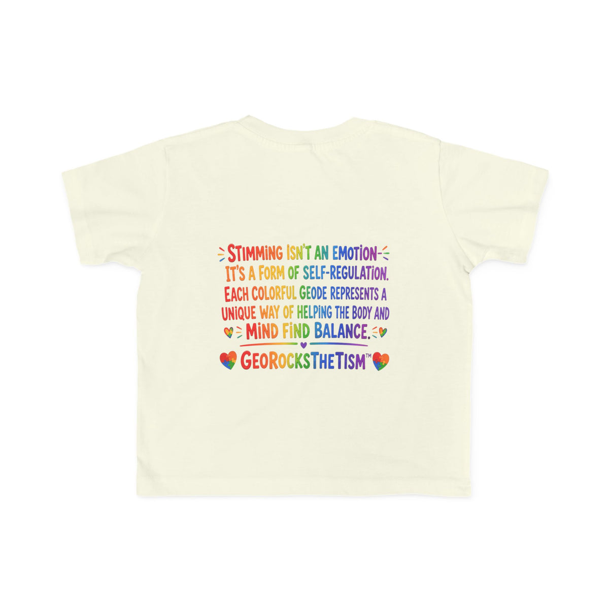 "Lines Up Toys" Stimming Geode Autism Self Sensory Regulation Toddler Tee - Geo Rocks The 'Tism