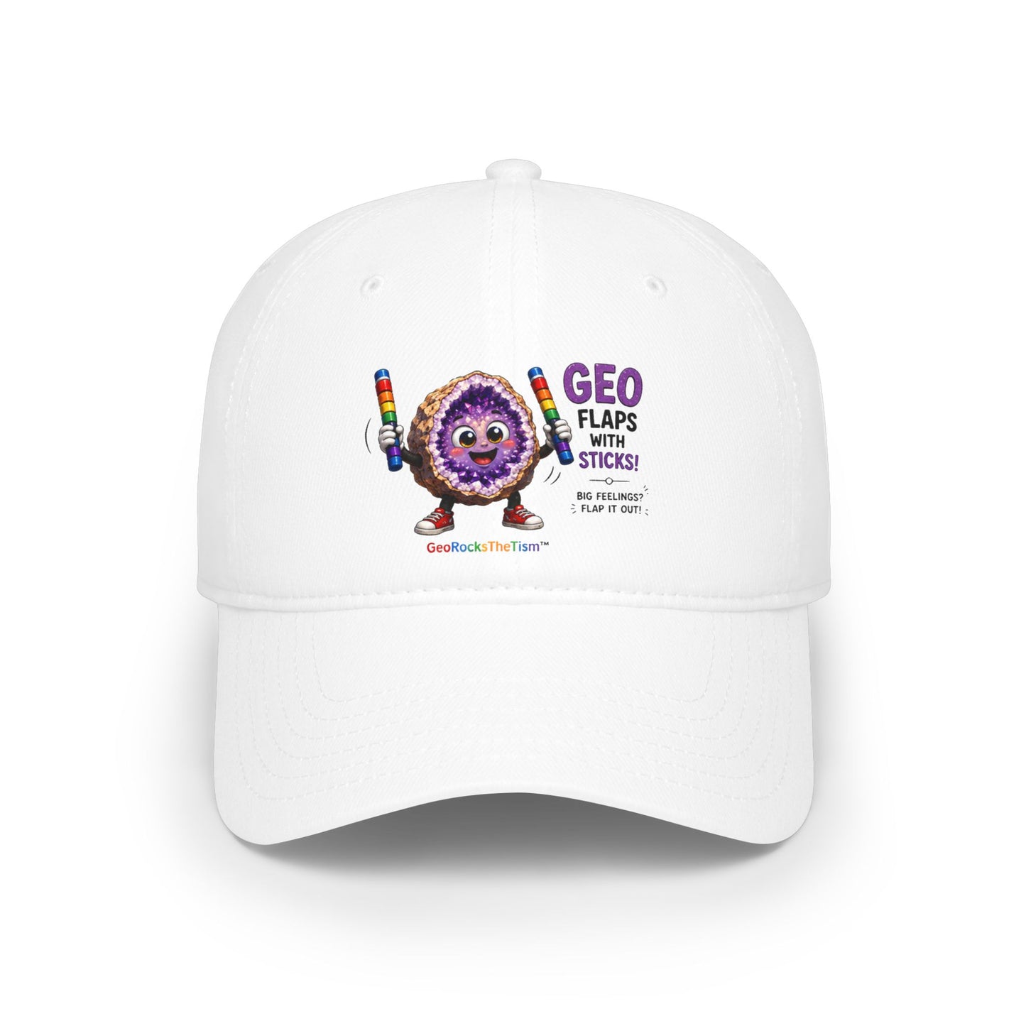 "Geo Flaps with Sticks" Stimming Geode -Autism Self Sensory Regulation Cap