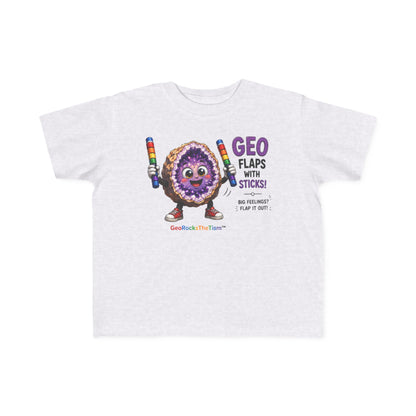 "Geo Flaps with Sticks" Stimming Geode Autism Self Sensory Regulation Toddler Tee