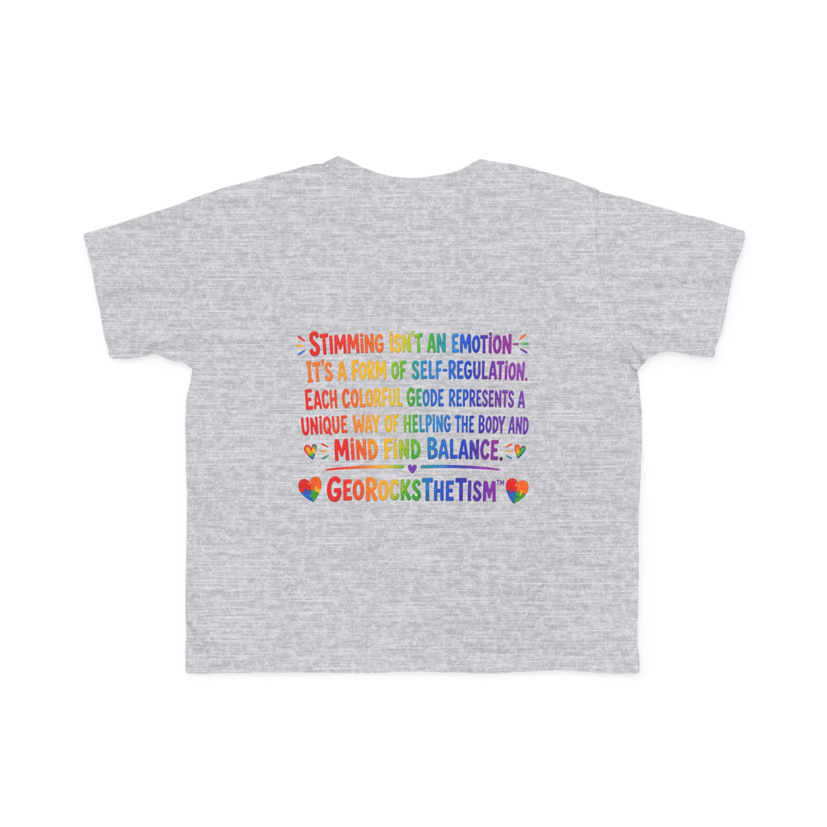 "Lines Up Toys" Stimming Geode Autism Self Sensory Regulation Toddler Tee - Geo Rocks The 'Tism