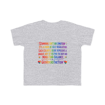 "Lines Up Toys" Stimming Geode Autism Self Sensory Regulation Toddler Tee