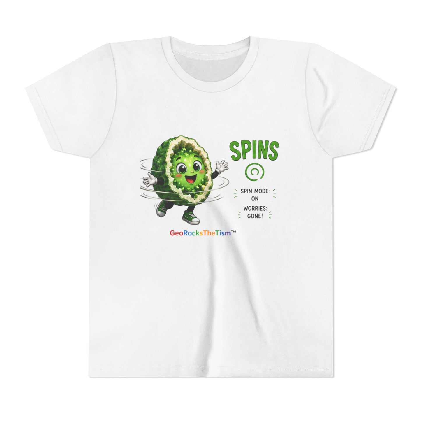 "Spins" Stimming Geode -Autism Self Sensory Regulation Youth Tee
