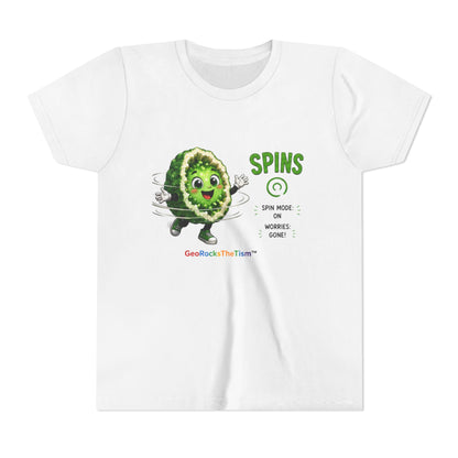 "Spins" Stimming Geode -Autism Self Sensory Regulation Youth Tee