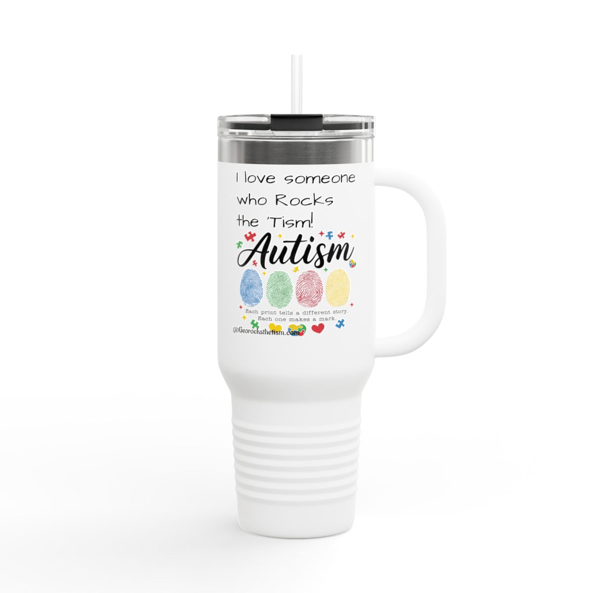 40oz Fingerprint Tumbler — Every Print Tells a Story - Geo Rocks The 'Tism