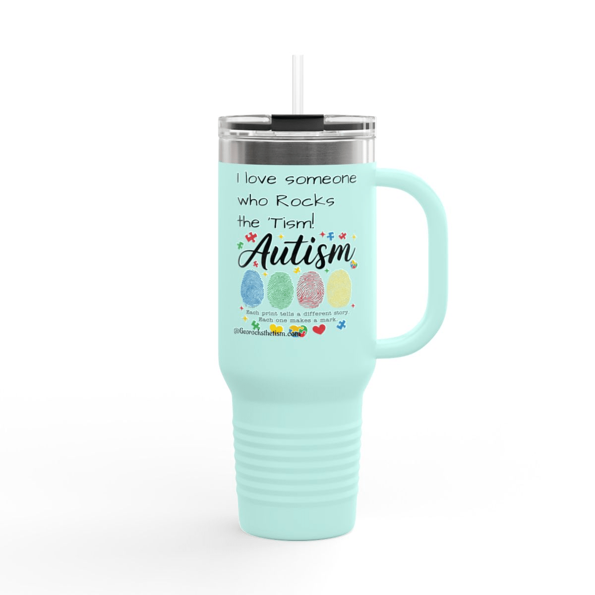 40oz Fingerprint Tumbler — Every Print Tells a Story - Geo Rocks The 'Tism