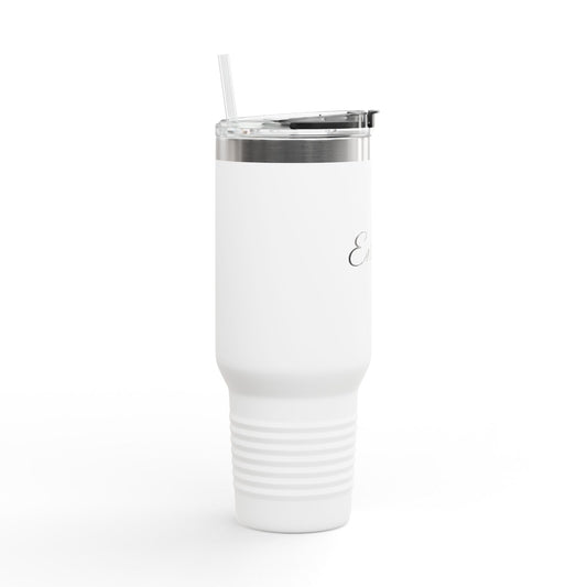 40oz Insulated Travel Mug – Custom Script Text Tumbler - Geo Rocks The 'Tism