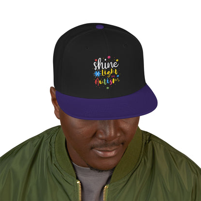 Shine Light Autism Colorful Snapback