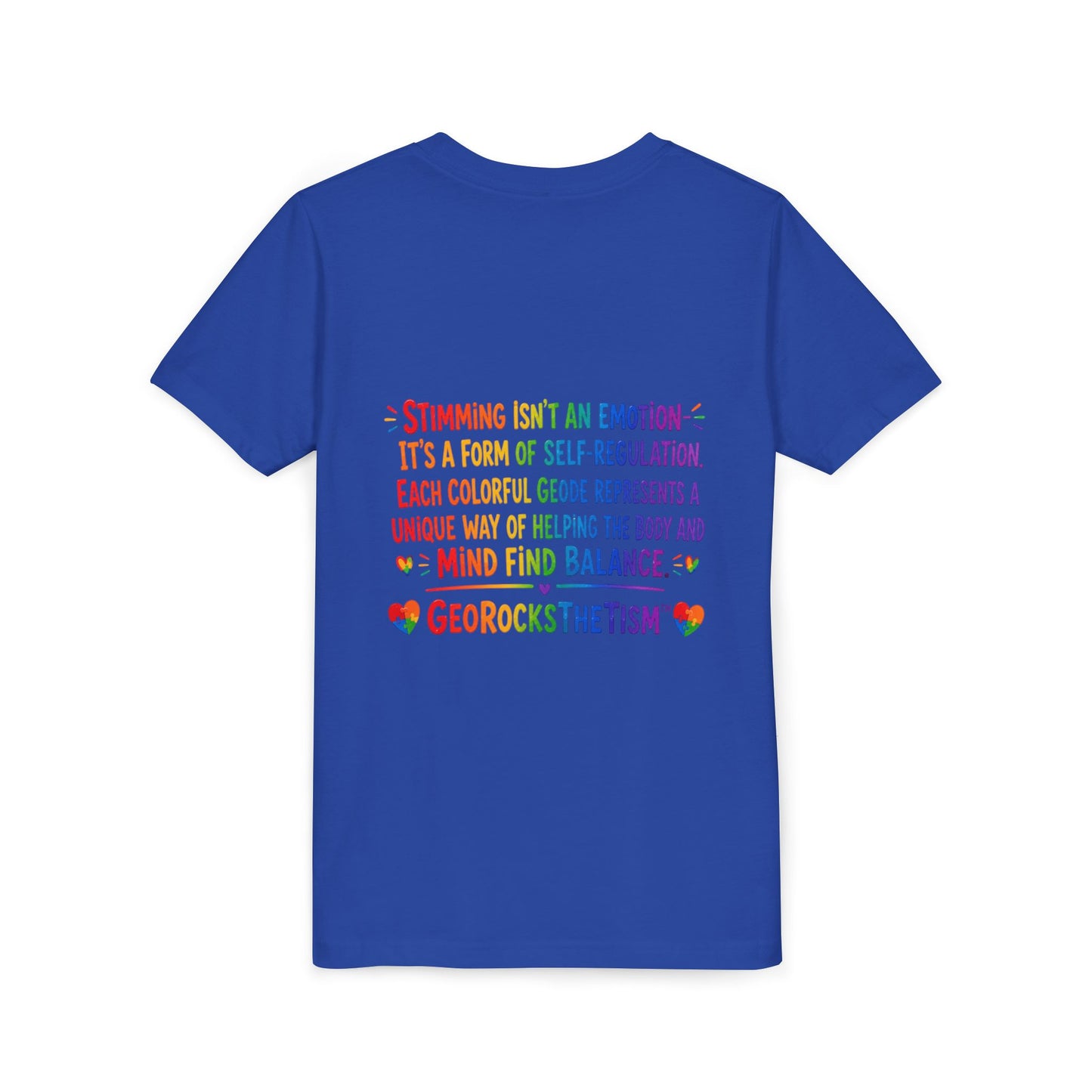 “Loves Soft Things” Stimming Geode -Autism Self Sensory Regulation Youth Tee