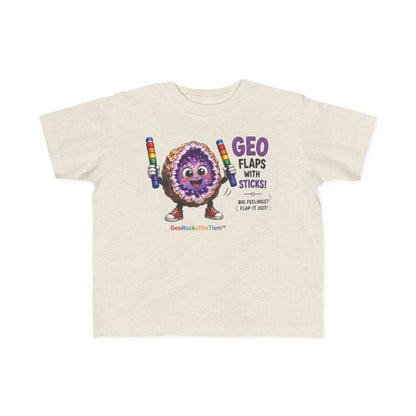 "Geo Flaps with Sticks" Stimming Geode Autism Self Sensory Regulation Toddler Tee