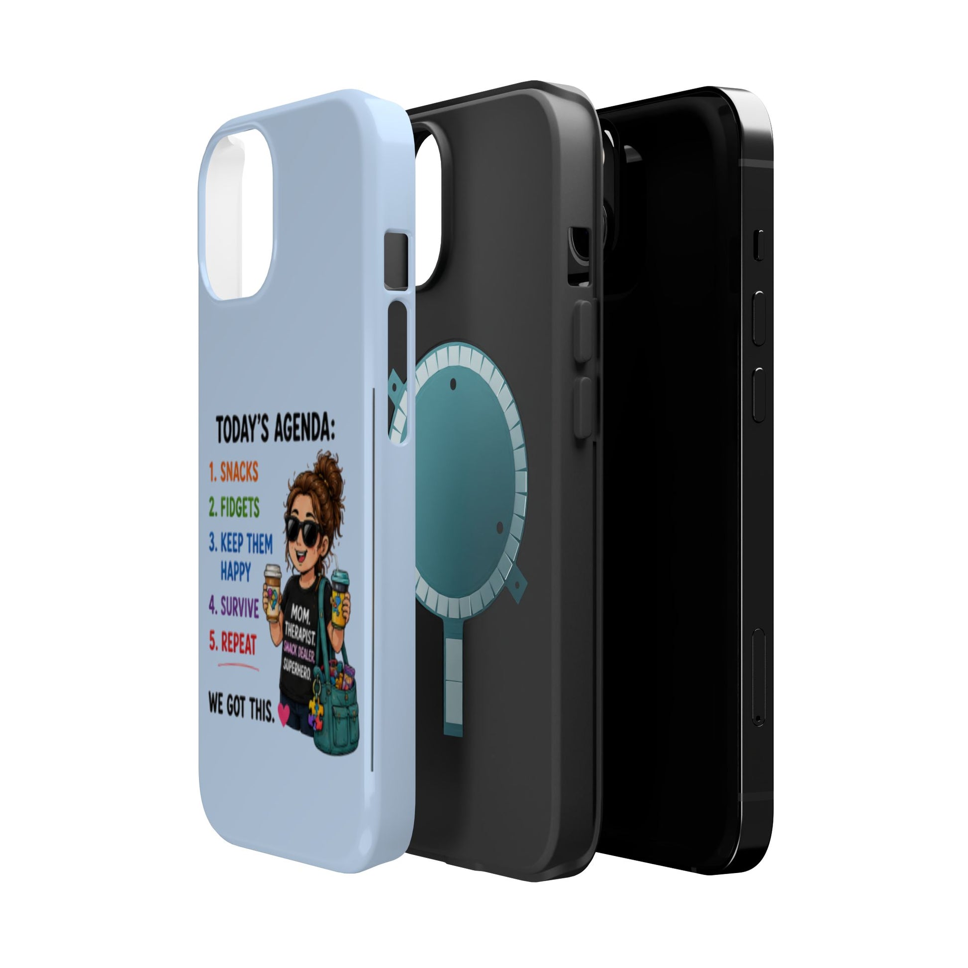 Nurse Mom Magnetic Impact-Resistant Phone Case — "Today's Agenda" Cute ER/Healthcare Gift - Geo Rocks The 'Tism