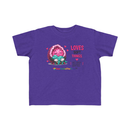 “Loves Soft Things” Stimming Geode Autism Self Sensory Regulation Toddler Tee