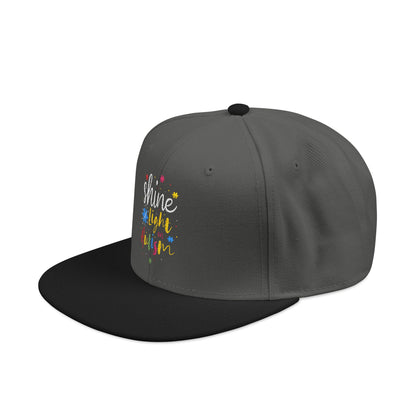 Shine Light Autism Colorful Snapback