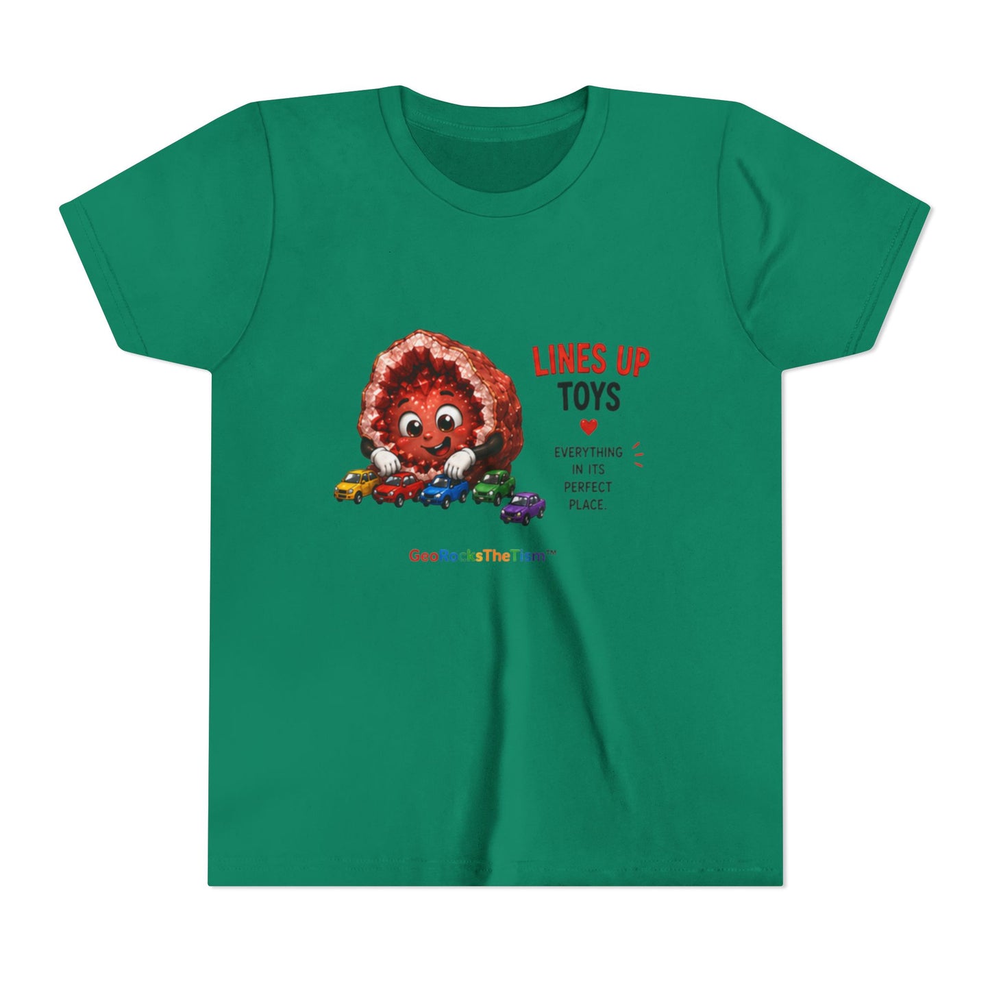 "Lines Up Toys" Stimming Geode -Autism Self Sensory Regulation Youth Tee