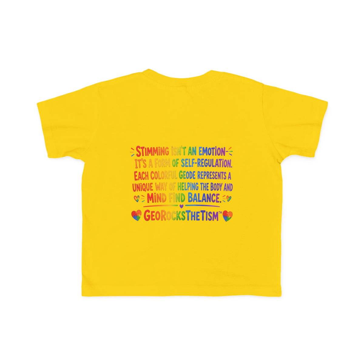 "Lines Up Toys" Stimming Geode Autism Self Sensory Regulation Toddler Tee - Geo Rocks The 'Tism