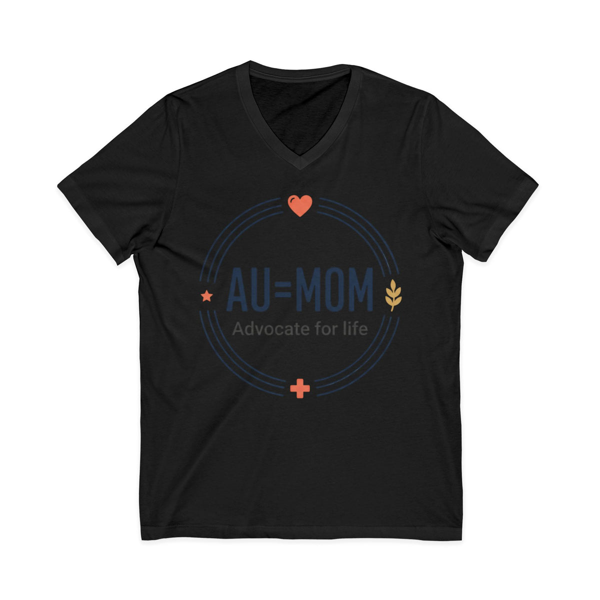 "Au=Mom" — Mom Autism Support V-Neck Tee - Geo Rocks The 'Tism