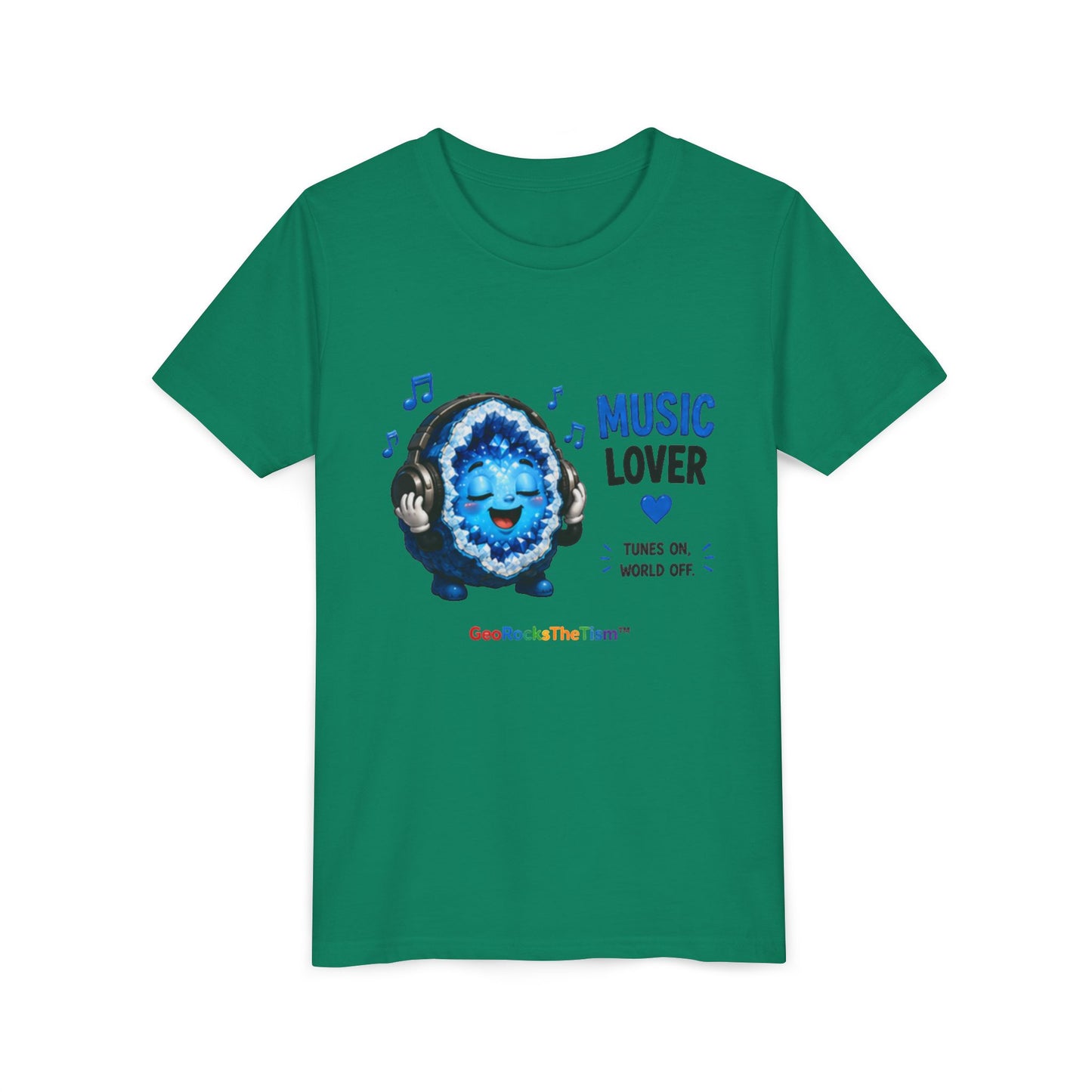 "Music Lover" Stimming Geode-Autism Self Sensory Regulation Youth Tee