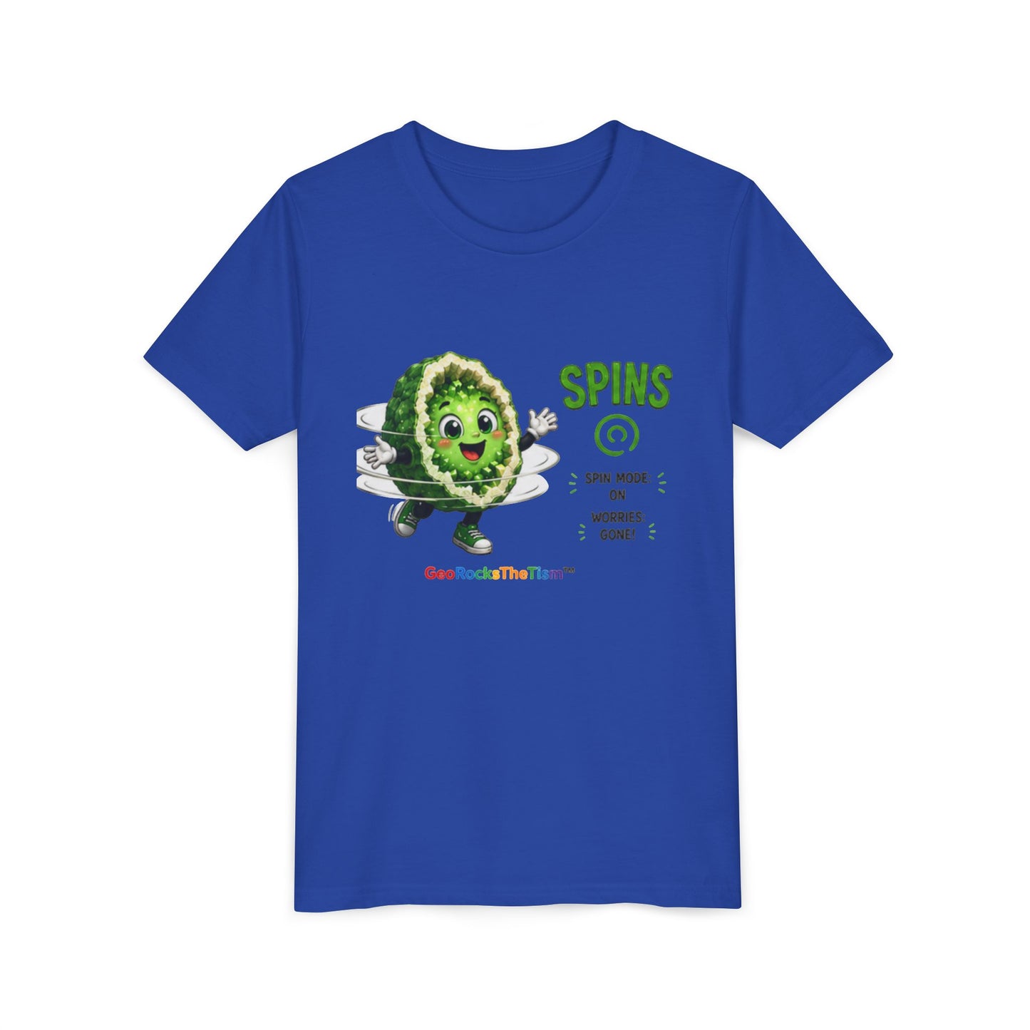 "Spins" Stimming Geode -Autism Self Sensory Regulation Youth Tee
