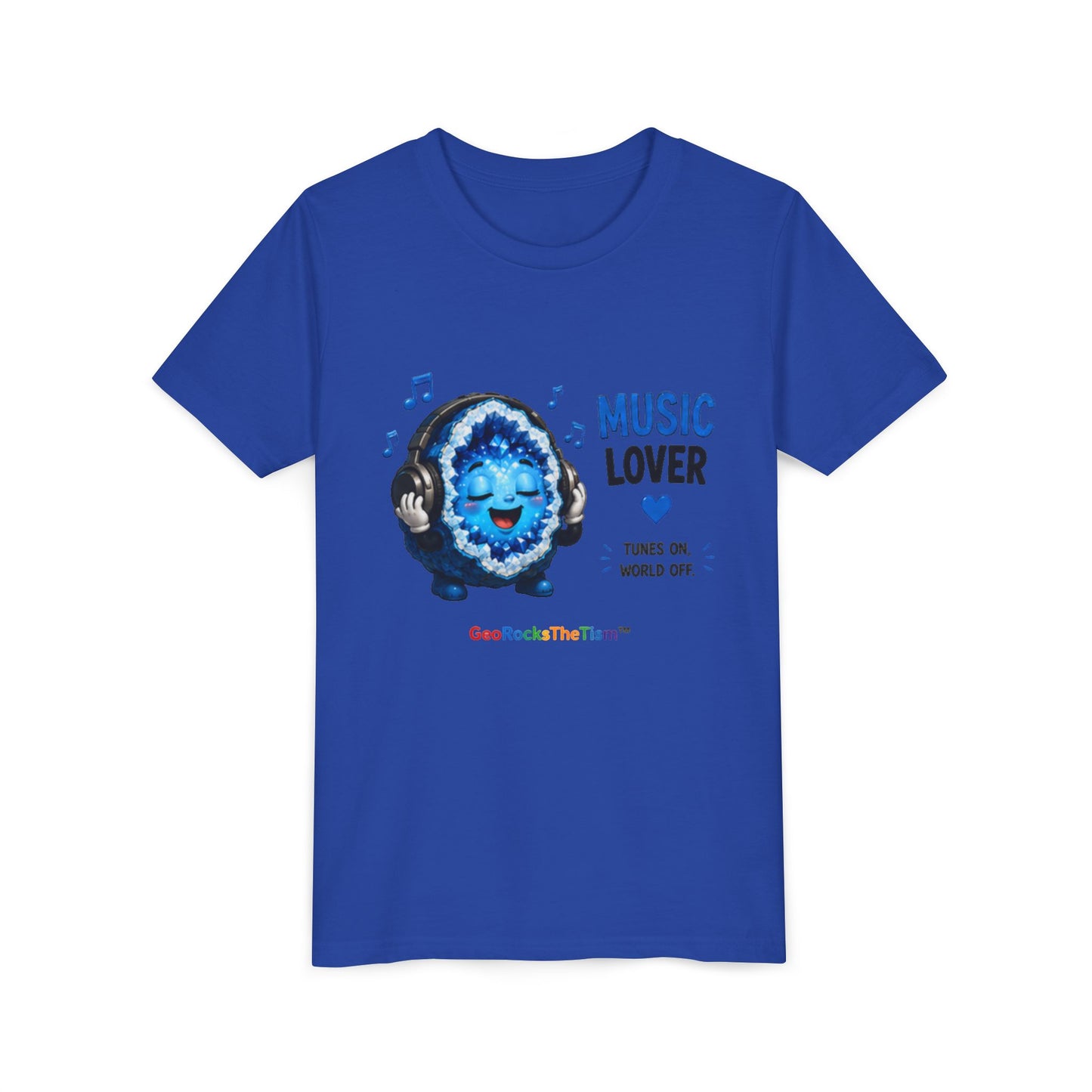 "Music Lover" Stimming Geode-Autism Self Sensory Regulation Youth Tee