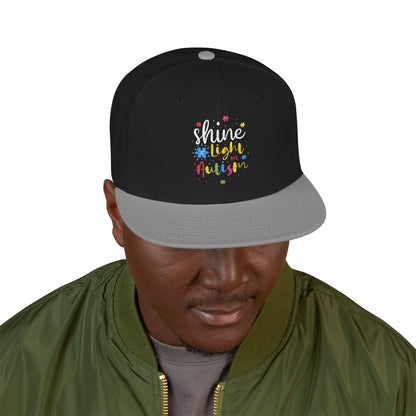 Shine Light Autism Colorful Snapback