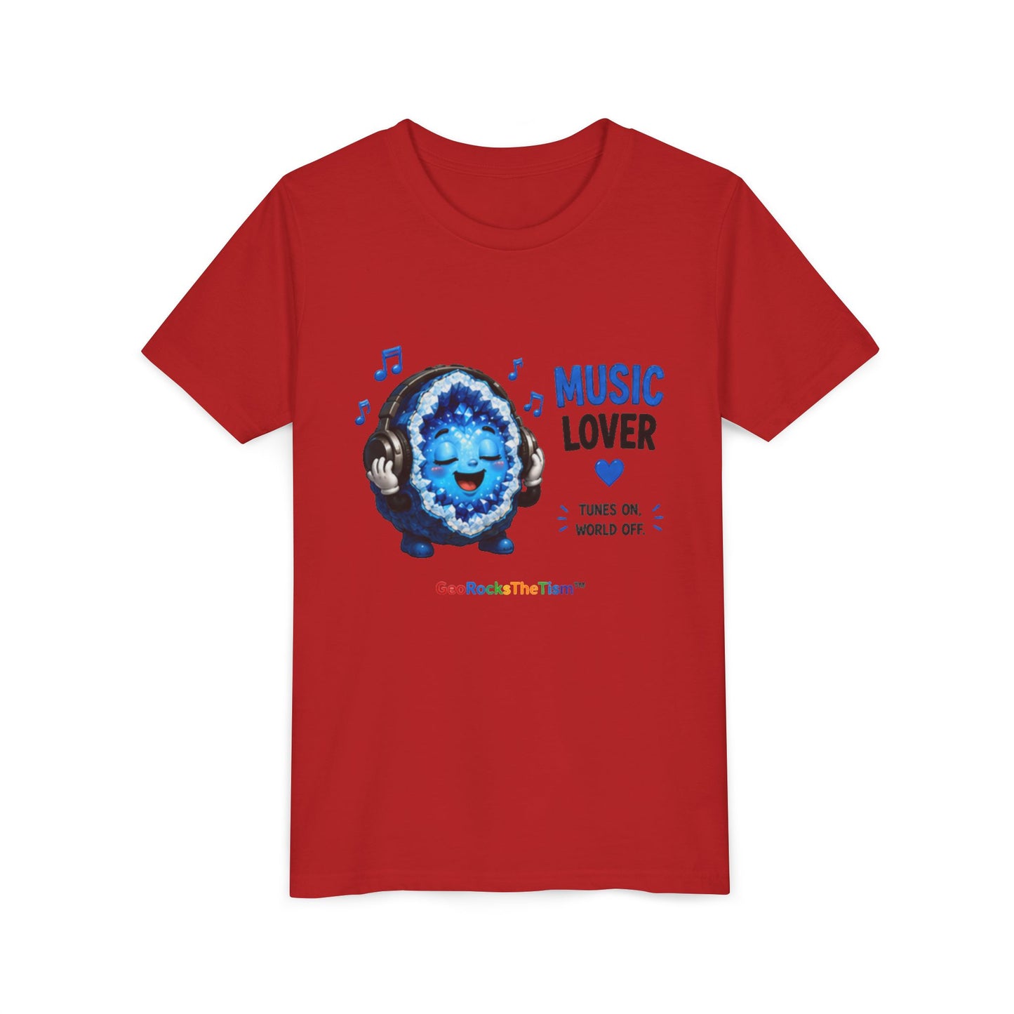 "Music Lover" Stimming Geode-Autism Self Sensory Regulation Youth Tee