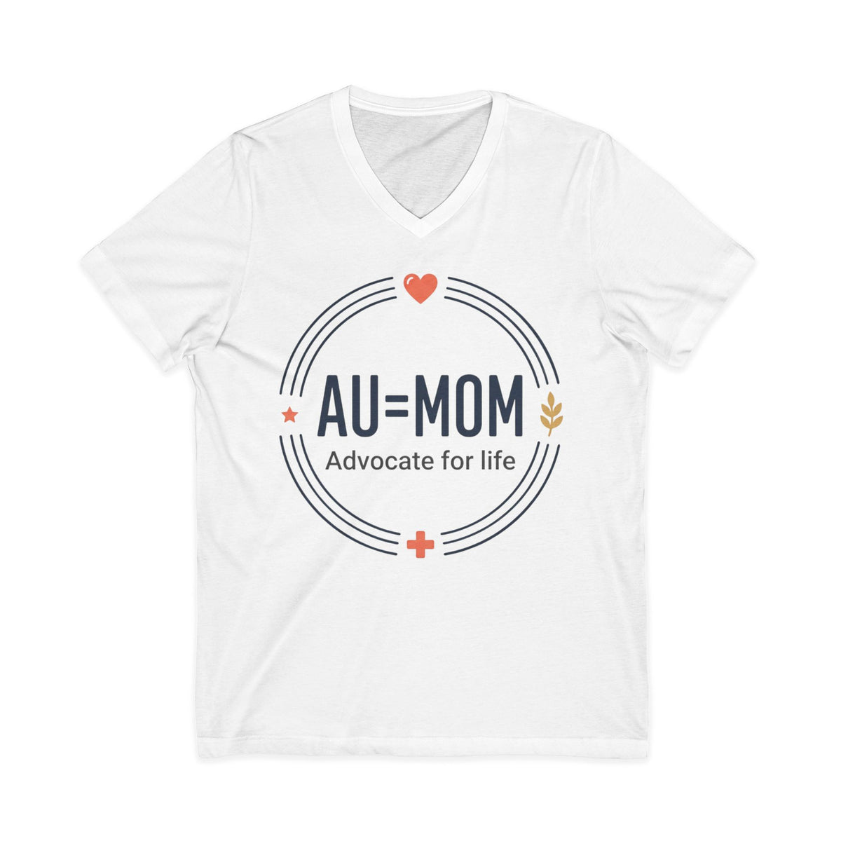 "Au=Mom" — Mom Autism Support V-Neck Tee - Geo Rocks The 'Tism