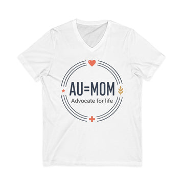 "Au=Mom" — Mom Autism Support V-Neck Tee - Geo Rocks The 'Tism