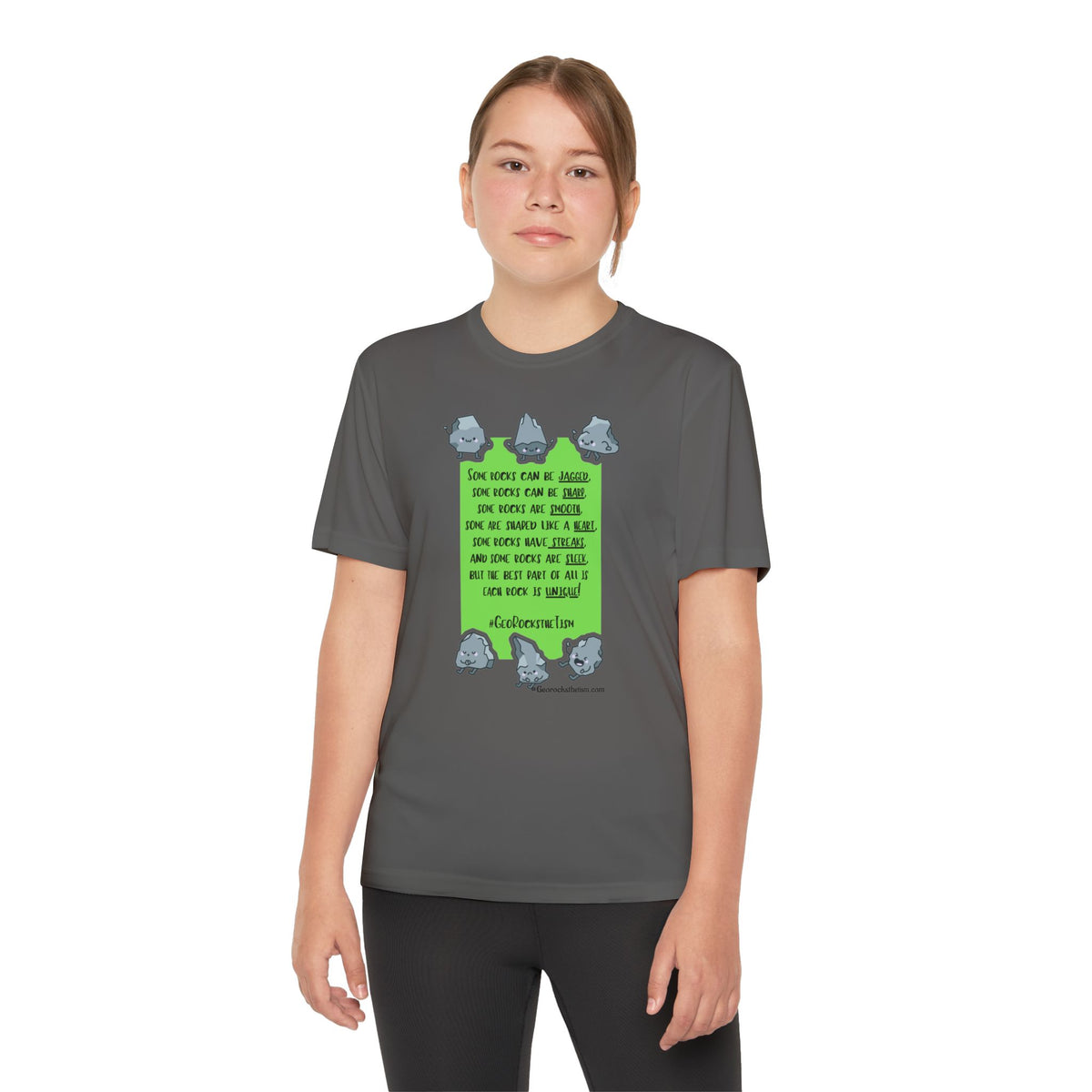 "Each Rock Is Unique" Youth Tee - Geo Rocks The 'Tism