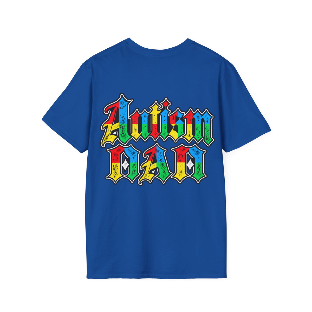 Autism Dad-Colorful Puzzle Pattern Support Tee